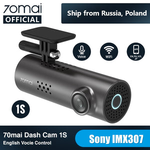 [variant_title] - 70mai Car DVR 1S APP & English Voice Control 70mai 1S 1080P HD Night Vision 70 MAI 1S Car Camera Recorder WiFi 70mai Dash Cam 1S