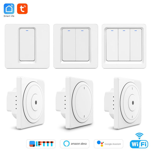 [variant_title] - Tuya wifi remote control light switch EU Wall button smart switchs Support Alexa, Google Home, Voice Control switch