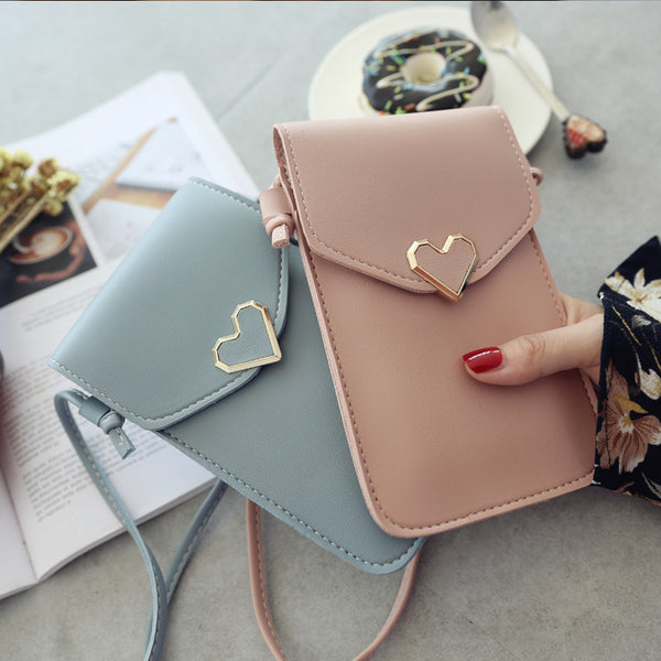 Mobile Phone Case Bag Fashion Women Bags PU Leather Cell Phone Cover Girls Shoulder Bag for iPhone Samsung Huawei Xiaomi Honor