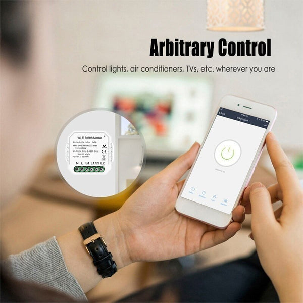 [variant_title] - Wifi Smart Light Switch Diy Breaker Module Smart Life/Tuya APP Remote Control Works with Alexa Echo Google Home 1/2 Way