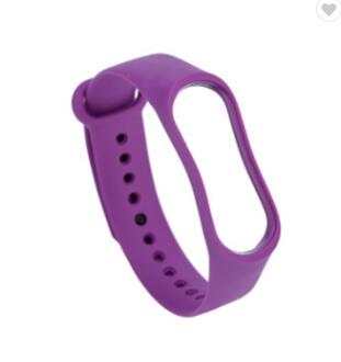 Purple - Bracelet for Xiaomi Mi Band 3 4 Sport Strap watch Silicone wrist strap For xiaomi mi band 3 4 bracelet Miband 4 3 Strap