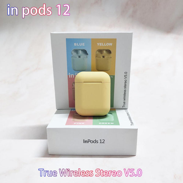 yellow inpods - Tws Wireless Airpos Bluetooth Earphones Inpods I Pods Headpones White Airphone Airbuds Gaming Headset inpods Earbuds airpro