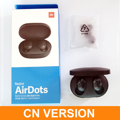 Redmi AirDots Black - Original Xiaomi Redmi Airdots Xiaomi Wireless earphone Voice control Bluetooth 5.0 Noise reduction Tap Control