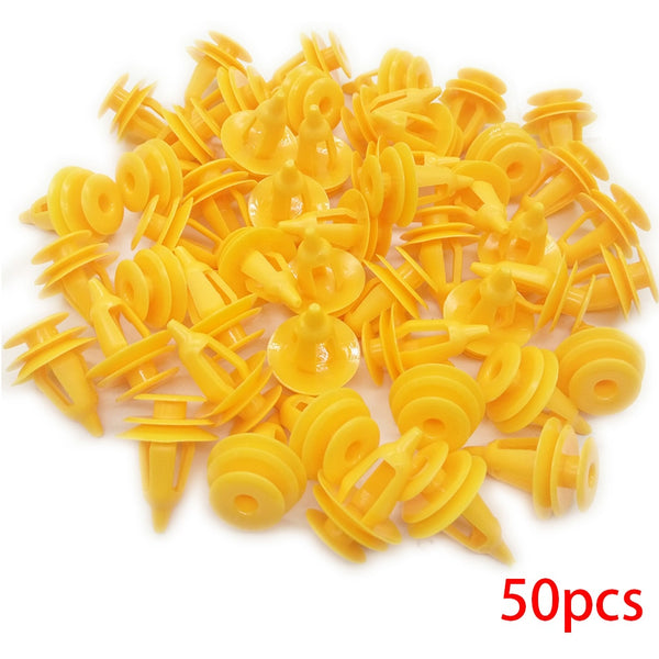 50Pcs-10 - 100PCS Mixed Auto Fastener Vehicle Car Bumper Clips Retainer Fastener Rivet Door Panel Fender Liner Universal Fit for All Car