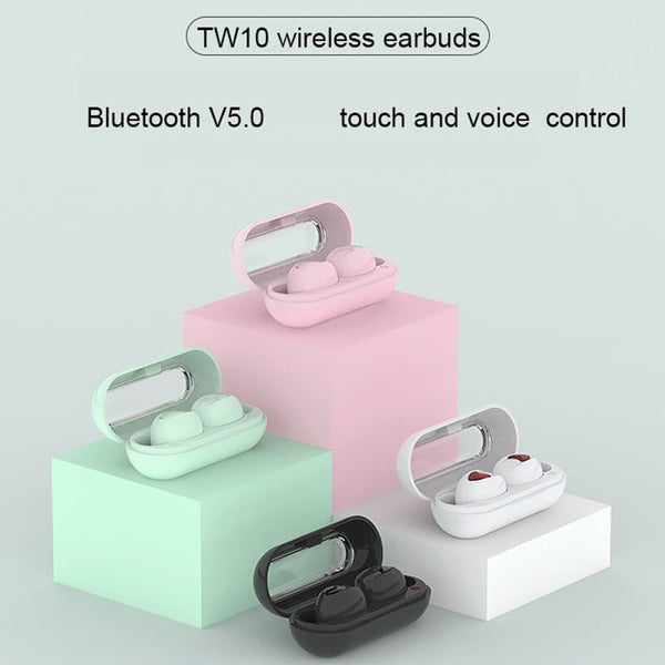 [variant_title] - TW10 TWS Wireless Bluetooth Earphone with Charging Case fone de ouvido Headset Mini Airbuds Handsfree Earbuds Sports Ear Phone