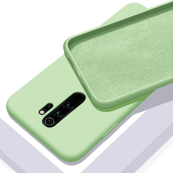 Light Green / For Redmi Note 8 - For Xiaomi Redmi Note 8 Pro Case Liquid Silicone Rubber Soft Cover For Xiomi Xiaomi Redmi Note 8 Note8 Phone Case Shockproof