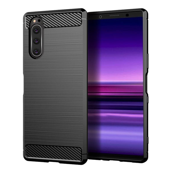 Black / For Xperia 5 - For Sony Xperia 5 Case Silicone Rugged Armor Soft Cover Case For Sony Xperia5 2019 Phone Fundas Coque Cases