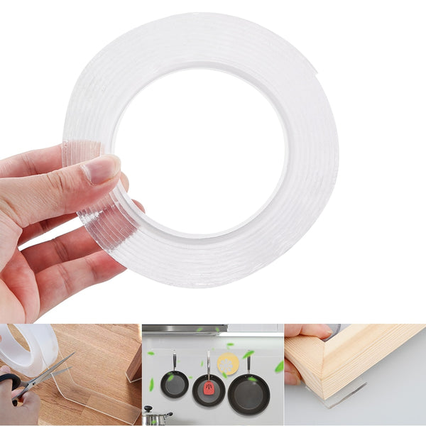 [variant_title] - 1/2/3/5m Reusable Double-Sided Adhesive Nano Traceless Tape Removable Sticker Washable Adhesive Loop Disks Tie Glue Gadget