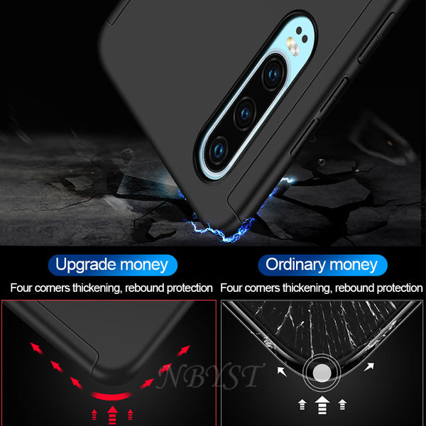 360 Full Protective Case for Huawei Y5 Y9S Y6S Y7 Prime Tempered Glass Cover for Honor 6C Pro 20S 10i 7A 7C 9X 7X 8 Pro 20 Lite