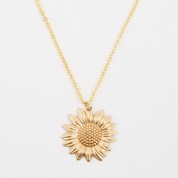 11202 - 2019 New Women Gold Necklace Custom You are my sunshine Open Locket Sunflower Pendant Necklace Free Dropshipping