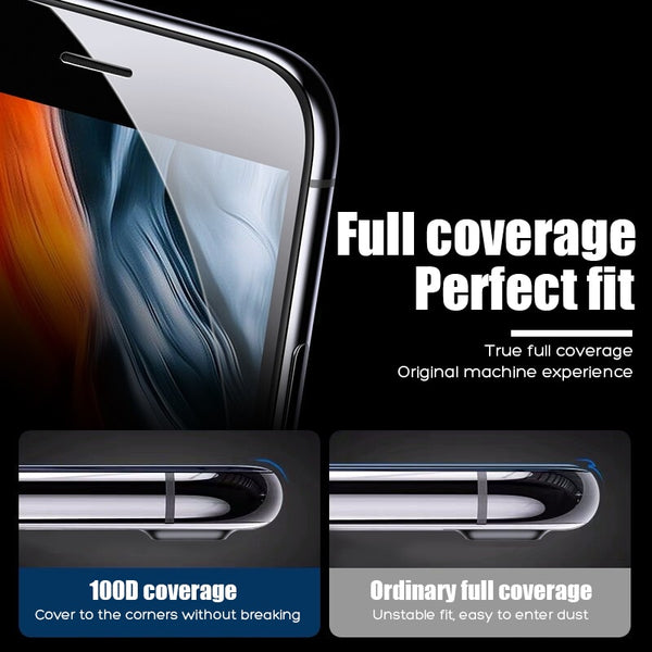 [variant_title] - 100D Curved Edge Full Cover Protective Glass On The For iPhone 7 8 6 6S Plus Tempered Screen Protector iPhone X XR XS Max Glass