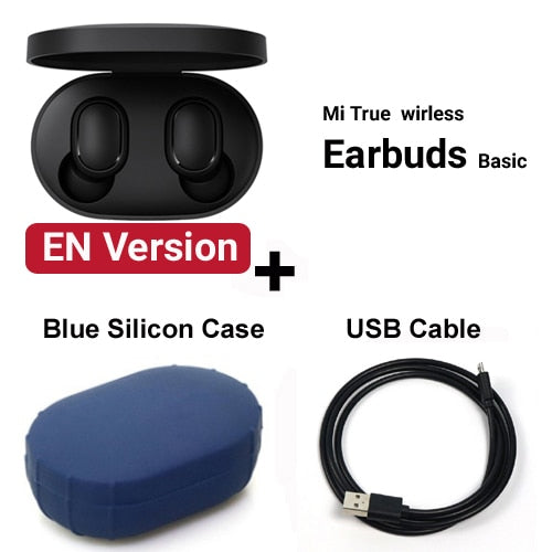 EN Add Cable Case-200006158 - Original Xiaomi Redmi Airdots Xiaomi Wireless earphone Voice control Bluetooth 5.0 Noise reduction Tap Control