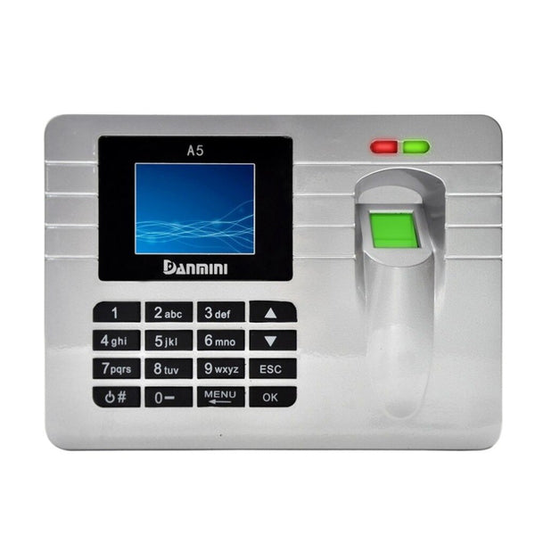 [variant_title] - DANMINI A5 Fingerprint Sensor Employee Attendance Machine Time Clock Recorder 2.4-Inch TFT Color Screen Fingerprint Door Lock