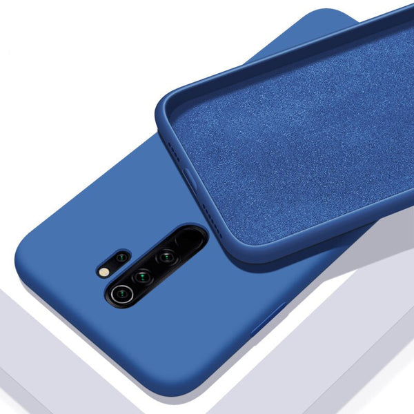 Blue / For Redmi Note 8 - For Xiaomi Redmi Note 8 Pro Case Liquid Silicone Rubber Soft Cover For Xiomi Xiaomi Redmi Note 8 Note8 Phone Case Shockproof