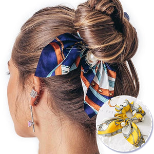 [variant_title] - New Chiffon Bowknot Elastic Hair Bands For Women Girls Pearl Scrunchies Headband Hair Ties Ponytail Holder Hair Accessories