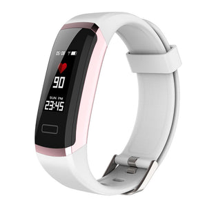 pink white - Letike GT101 Smart watch men Bracelet real-time monitor heart rate & sleeping best Couple Fitness Tracker pink fit women