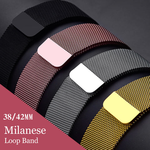 [variant_title] - Milanese Loop For Apple Watch band strap 42mm/38mm iwatch 5/4/3/2/1Stainless Steel Link Bracelet wrist watchband magnetic buckle