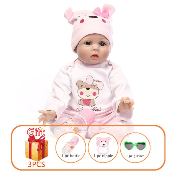 [variant_title] - NPK 55cm Baby Silicone Dolls Reborn Dolls Vinyl Simulation Dolls Handmade Reborn Baby Cotton Toy Toddler Soft Dolls Toys for Kid