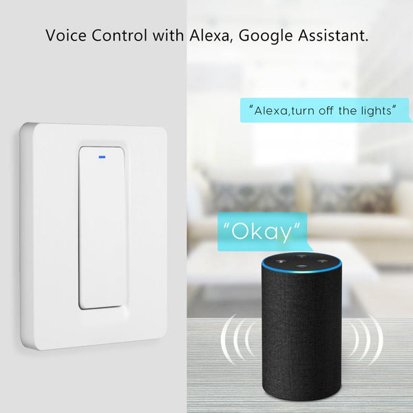 [variant_title] - Tuya wifi remote control light switch EU Wall button smart switchs Support Alexa, Google Home, Voice Control switch