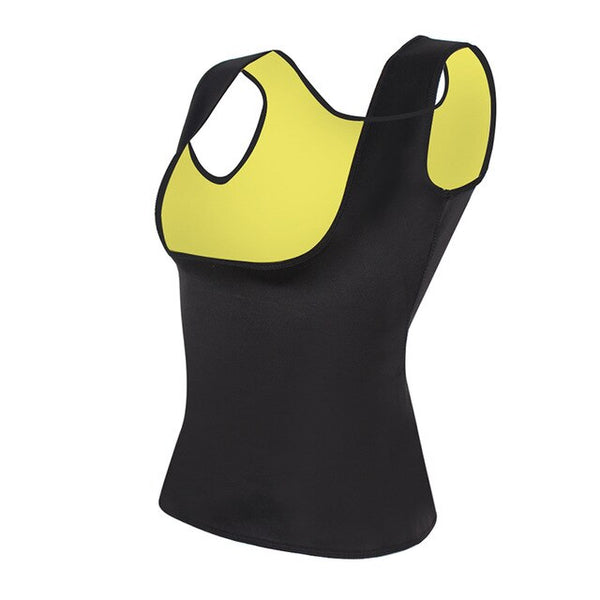 Yellow and Black / S - CXZD Plus Size S-6XL Women Neoprene Shapewear Waist Trainer Push Up Vest Tummy Belly Girdle Body Shaper Waist Cincher Corset