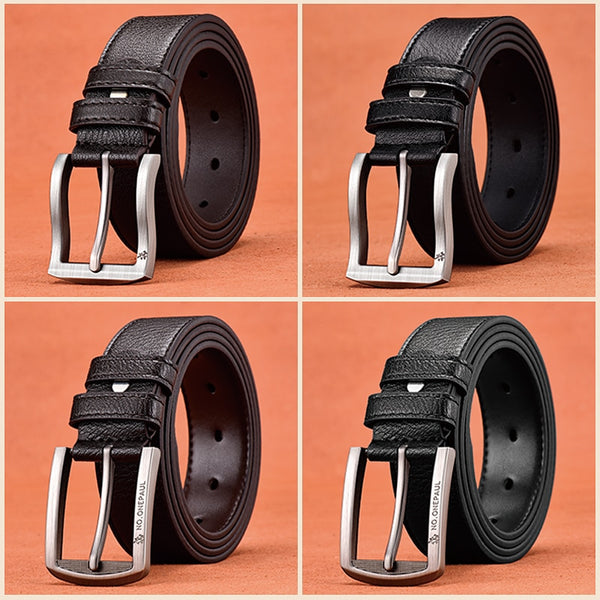[variant_title] - NO.ONEPAUL cow genuine leather luxury strap male belts for men new fashion classice vintage pin buckle men belt High Quality