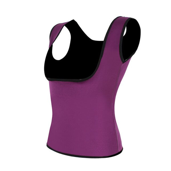 Purple / S - CXZD Plus Size S-6XL Women Neoprene Shapewear Waist Trainer Push Up Vest Tummy Belly Girdle Body Shaper Waist Cincher Corset
