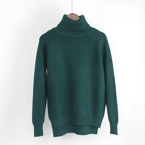 ONLYSVTER Thick Oversized Loose Turtleneck Women Pullover Sweater Autumn Winter Warm Jumper Top Knitted Soft Female Sweater Top