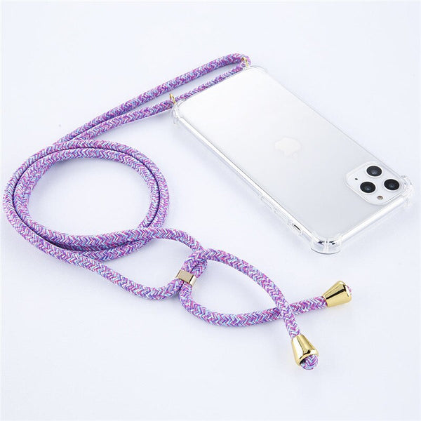 Strap Cord Chain Phone Tape Necklace Lanyard Mobile Phone Case for Carry Cover Case Hang iPhone 11 Pro XS Max XR X 6 6S 7 8Plus