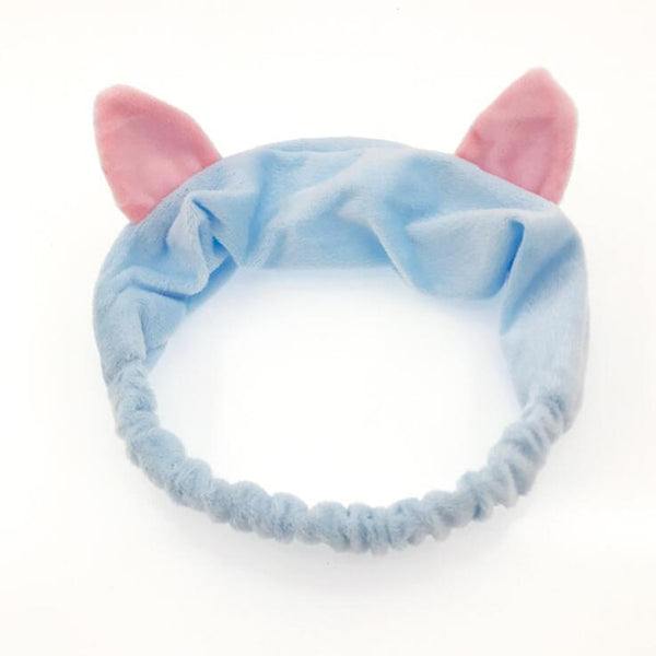 Blue Ear - 2019 New OMG Letter Coral Fleece Wash Face Bow Hairbands For Women Girls Headbands Headwear Hair Bands Turban Hair Accessories