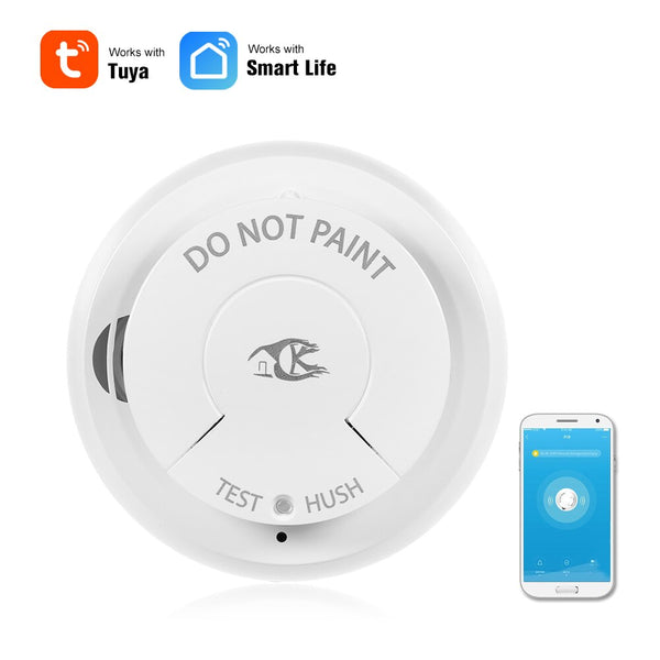 Default Title - Smart Fire Alarm System Wifi Smoke Detector Smoke Sensor Smart Life Tuya Works With Alexa Google Home IFTTT