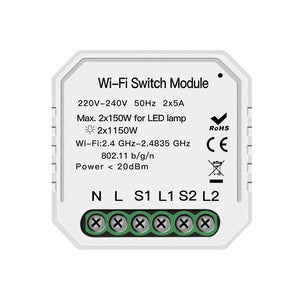1 - Wifi Smart Light Switch Diy Breaker Module Smart Life/Tuya APP Remote Control Works with Alexa Echo Google Home 1/2 Way