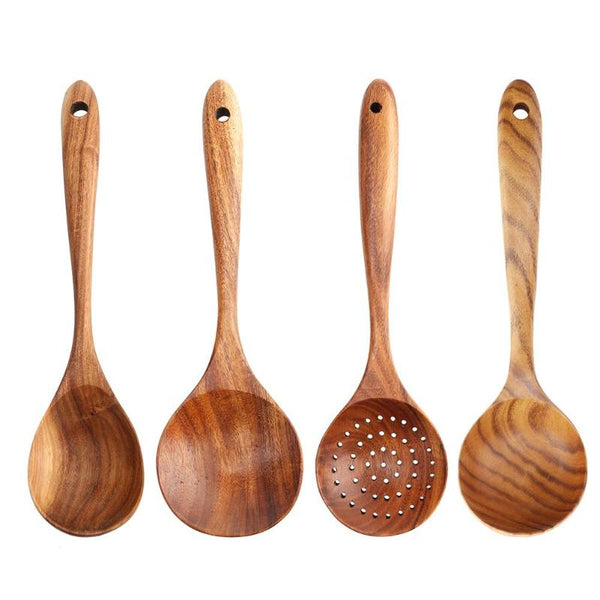 [variant_title] - Non-Stick Wood Kitchen Utensils Kitchen Cooking Dinner Food Shovel Spatula Spoon Food Shovel Kitchen Tools Cookware