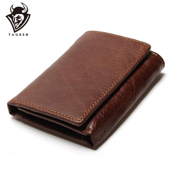 [variant_title] - RFID Wallet Antitheft Scanning Leather Wallet Hasp Leisure Men's Slim Leather Mini Wallet Case Credit Card Trifold Purse