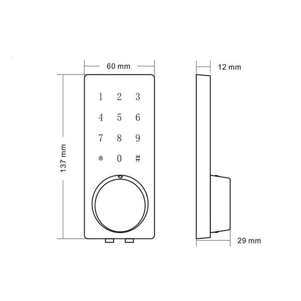 [variant_title] - Silver Zinc Alloy Home Smart Bluetooth Electronic Press Screen Code Password Lock Deadbolt Door Lock Unlock By App Code Key