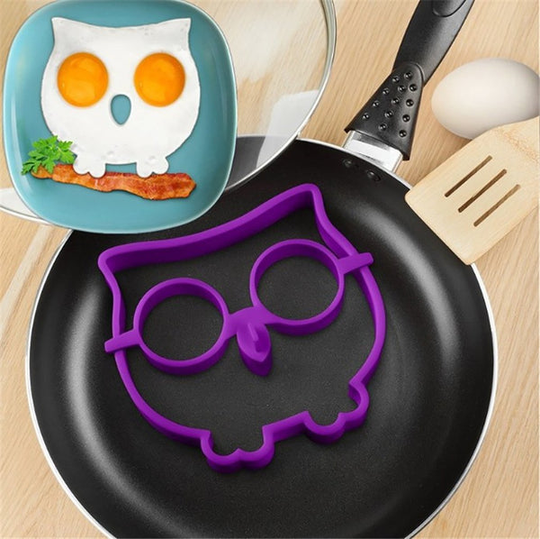 [variant_title] - Breakfast Silicone Owl Fried Egg Omelette Mold Pancake Ring Shaper Cooking Tools Kitchen Gadgets Kid Gift