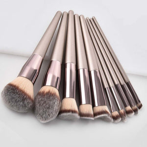 [variant_title] - Luxury Champagne Makeup Brushes Set For Foundation Powder Blush Eyeshadow Concealer Lip Eye Make Up Brush Cosmetics Beauty Tools