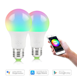 [variant_title] - RGB LED Light Bulb E27 6.5W/4.5W Smart WiFi Magic Lamp Spotlight Bulb APP Remote Control Holiday Lighting 16 Colors Changing