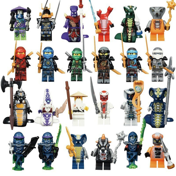 [variant_title] - For legoing NinjagoES Ninja Motorcycle Figures Kai Jay Zane Nya Lloyd With Weapons Action Building blocks bricks toys legoings