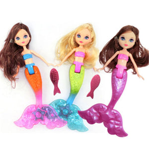 [variant_title] - Hot Baby Girls Doll Swimming Mermaid Doll Kid Girls Toy Bath Swimming pool With Comb 1PCS Color Random