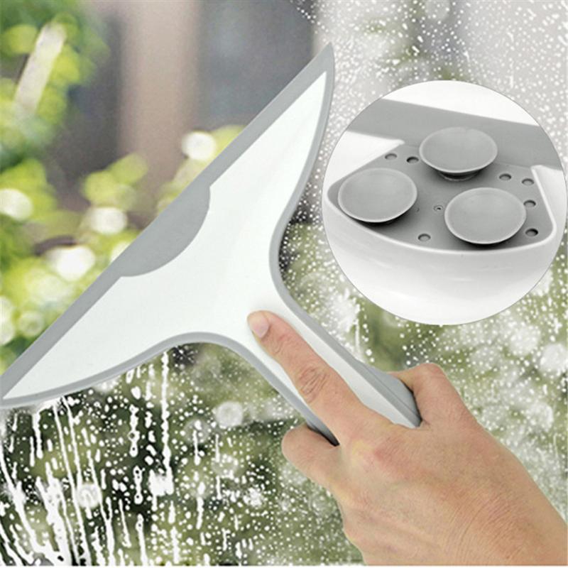 Default Title - 1Pcs Glass Window Squeegee Shower Bathroom Mirror Wiper Kitchen Cleaner Water Vapor-Removal With Suction
