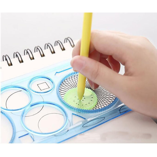 [variant_title] - Spirograph Drawing Tools Ruler Drafting Stationery Interlocking Gears Wheels Accessories Creative Educational Toys For Children