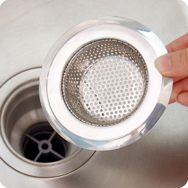 [variant_title] - 7cm/9cm/11cm Kitchen Sink Strainer Drain Hole Filter Trap Metal Sink Strainer Stainless Steel Bath Sink Drain Waste Screen