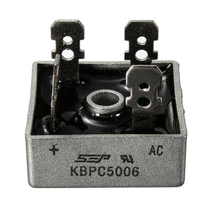 Default Title - KBPC5006 Power Bridge Rectifier 50A Amp 600V Metal Case Diode Bridge Control 2.8x2.8x2.3cm Single-phase Rectifier Diode