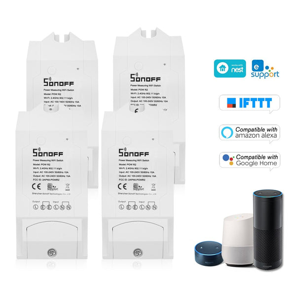 [variant_title] - Sonoff Pow R2 ITEAD Smart Wifi Switch Wireless ON/Off Controller With Real Time Power Consumption Measurement 3500W Smart Home