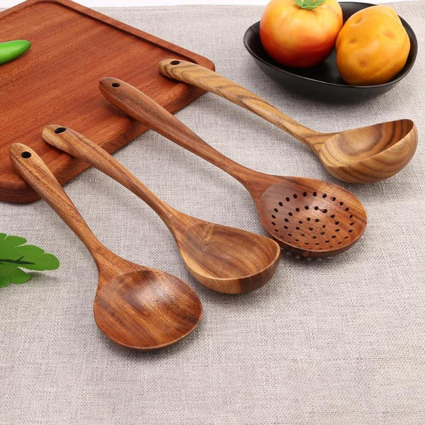 [variant_title] - Non-Stick Wood Kitchen Utensils Kitchen Cooking Dinner Food Shovel Spatula Spoon Food Shovel Kitchen Tools Cookware