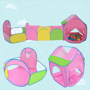 [variant_title] - 3-in-1 Baby Tent For Kids Foldable Toy Children Plastic House Game Tunnel Folding Shot Marine Ball Pool Toy For Children