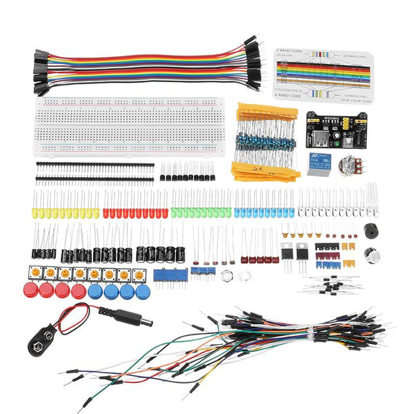 [variant_title] - NEW Electronic Components Junior Starter Kits With Resistor Breadboard Power Supply Module For Arduino With Plastic Box Package