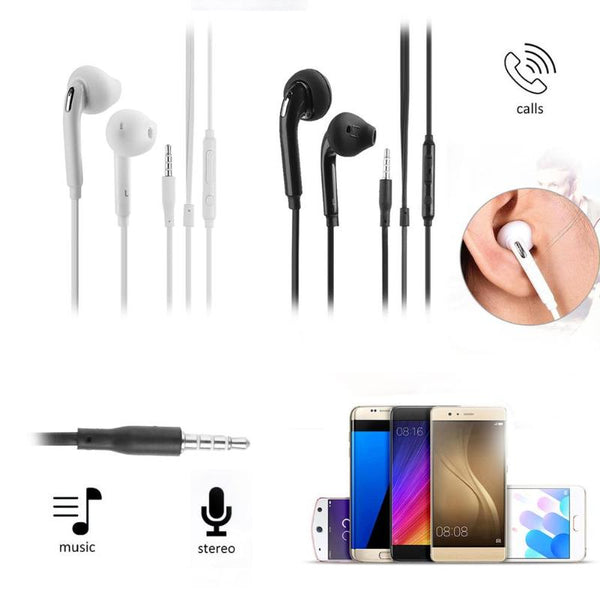 [variant_title] - 3.5mm In Ear Wired Earphon Dual Channel Stereo Earphones Flat Head Plug Handsfree Gaming Earpiece Headset for S6 Note4