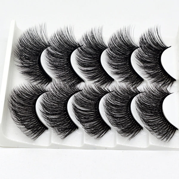 [variant_title] - SEXYSHEEP 5Pairs 3D Mink Hair False Eyelashes Natural/Thick Long Eye Lashes Wispy Makeup Beauty Extension Tools