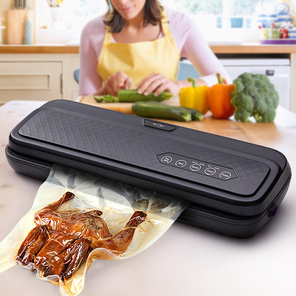 [variant_title] - Kitchen Vacuum Food Sealer With 10PCS Food Seal Bags Automatic Electric Food Vacuum Sealer Packaging Machine 220V 110V
